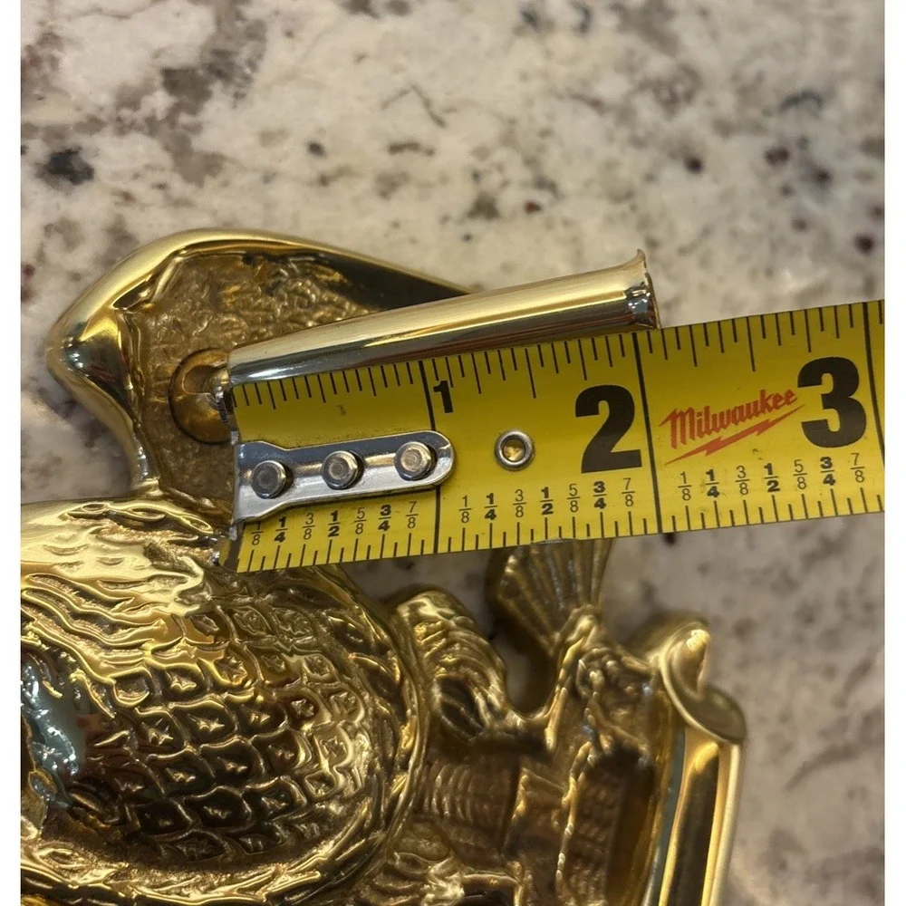 Vintage Solid Brass Eagle Pen Holder Desk‎  American Patriotic Spread Wing